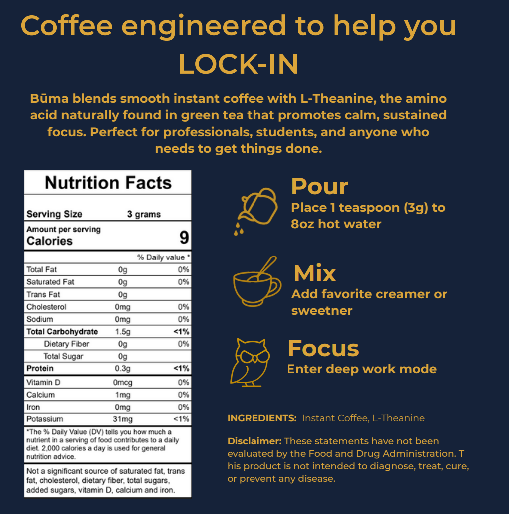 Būma Premium Focus Coffee